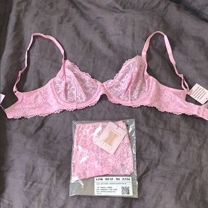 Floral Lace Bra + Panties Set